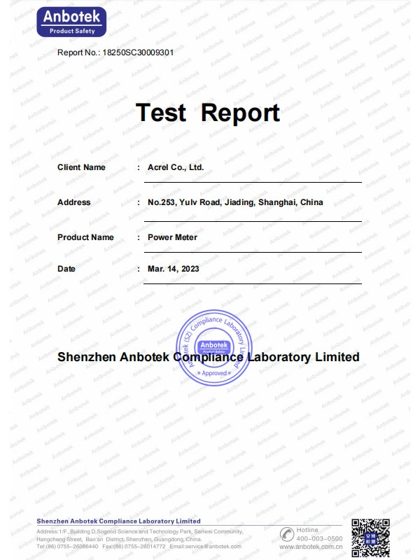 18250sc30009301 power meter adl400 d ce lvd test report