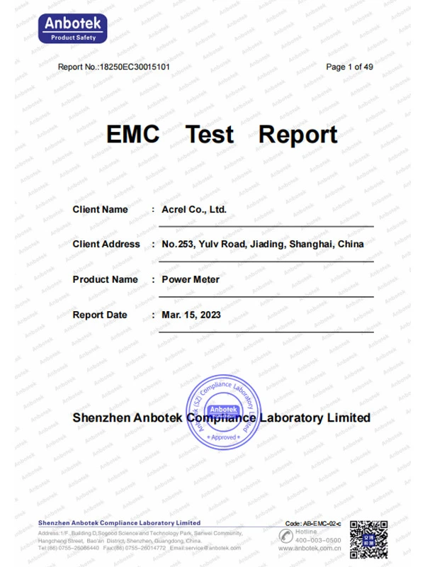 adl400 d power meter ce report
