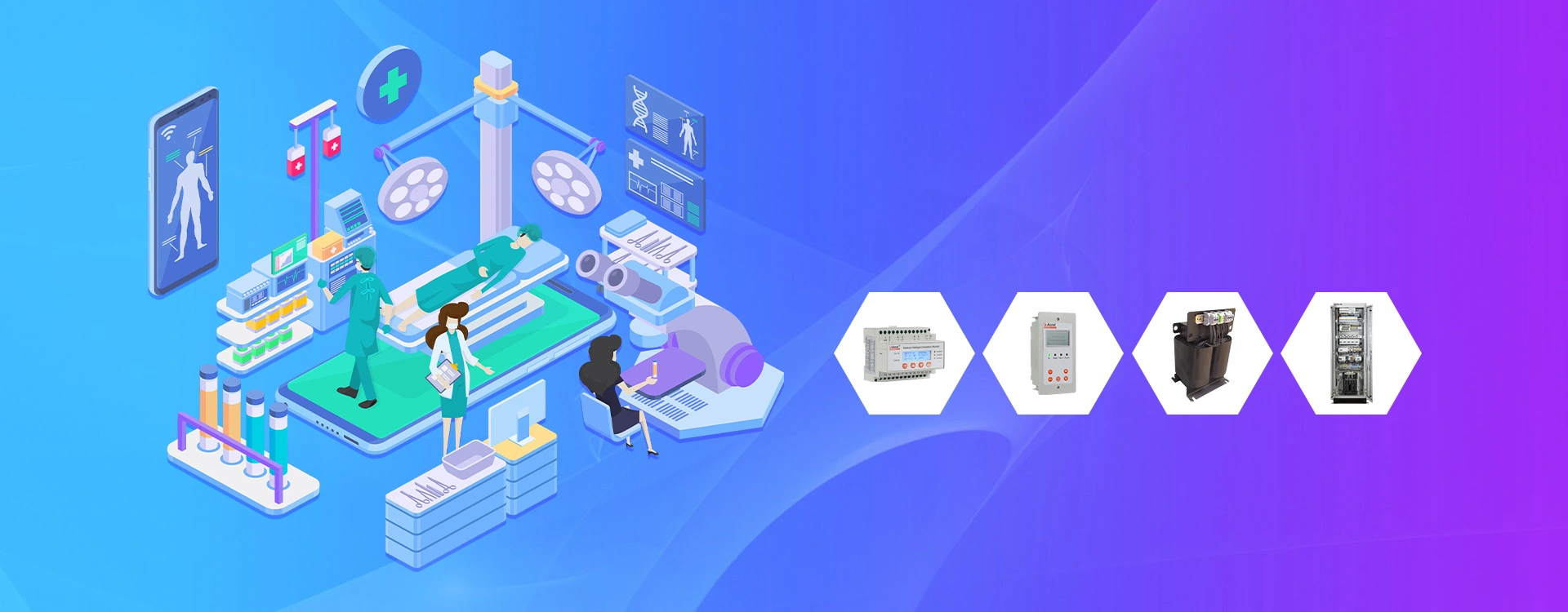 Bereitstellung einer sicheren, zuverlässigen und kontinuier lichen Strom verteilung für den Operations saal des Krankenhauses, ICU/CCU.