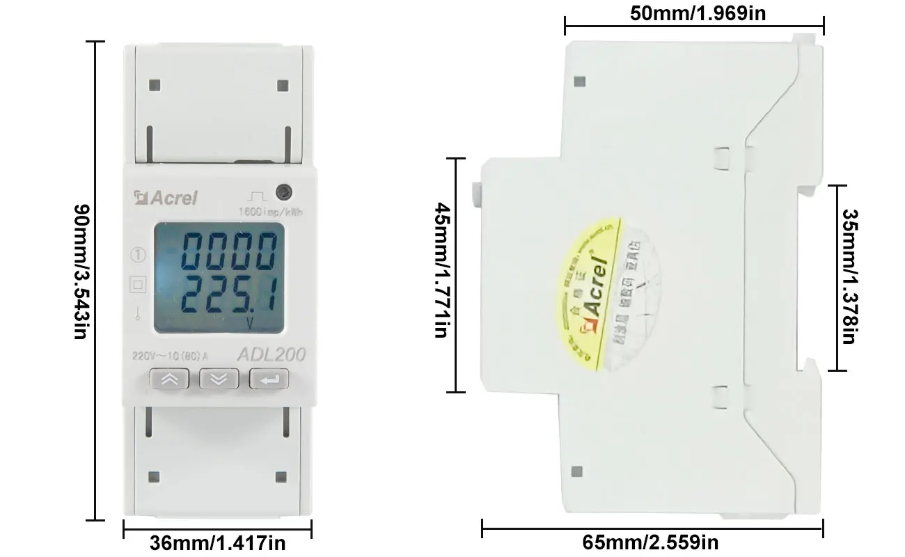 Adl200 1 Phase Energy Meter